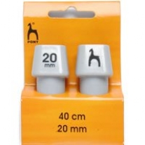 444468 Kunststof breinaalden met knop 40 cm 20mm