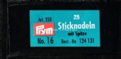 Prym borduurnaalden zonder punt 25st nr.16