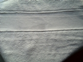 Badstof badhanddoek met aidarand, 50x100cm, gebroken wit