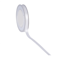 Double face satijnlint, 10 mm, 25 meter, wit