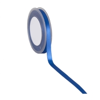 Double face satijnlint, 10 mm, 25 meter, blauw