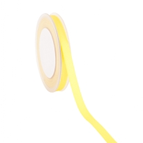 Double face satijnlint, 10 mm, 25 meter, geel