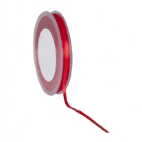 Double face satijnlint, 3 mm, 50 meter, rood