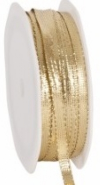 Lintbandje 50 meter 3mm goud