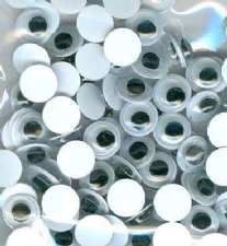 Wiebelogen opplakbaar rond 100st 8 mm