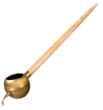 Java-tjanting van stevig koper met houten steel 1,0mm