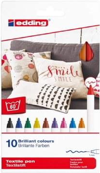Edding 4600 textielstift 1 mm 10st assortiment