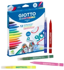 Giotto Dekor textielstiften assortiment 12 stuks