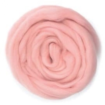 Viltwol/merino lontwol, 50 gram, roze