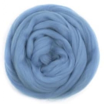 Viltwol/merino lontwol, 50 gram, lichtblauw