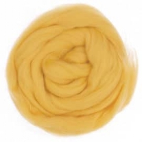 Viltwol/merino lontwol, 50 gram, zonnegeel