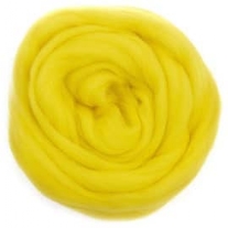 Viltwol/merino lontwol, 50 gram, geel