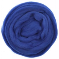 Viltwol/merino lontwol, 50 gram, blauw