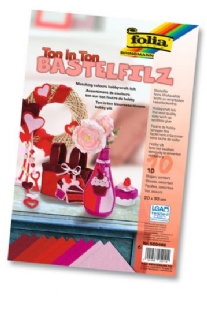 Acrylvilt 20x30cm 10 coupon kleurfamilie rood
