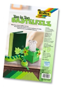 Acrylvilt 20x30cm 10 coupon kleurfamilie groen