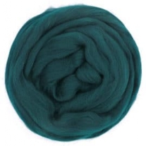 Viltwol/merino lontwol, 50 gram, turkoois