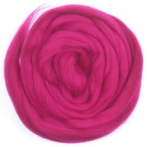 Viltwol/merino lontwol, 50 gram, hardroze