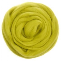 Viltwol/merino lontwol, 50 gram, appelgroen