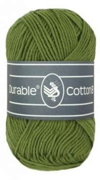 Durable cotton 8, katoenen breigaren/haakgaren, 50 gram, 2148 Olive