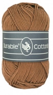 Durable cotton 8, katoenen breigaren/haakgaren, 50 gram, 2218 Hazelnut