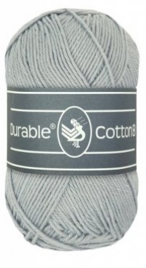 Durable cotton 8, katoenen breigaren/haakgaren, 50 gram, 2232 Light Grey
