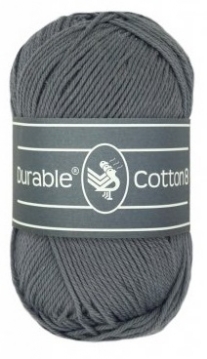 Durable cotton 8, katoenen breigaren/haakgaren, 50 gram, 2235 Ash