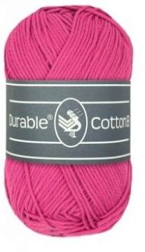 Durable cotton 8, katoenen breigaren/haakgaren, 50 gram, 241 Magenta