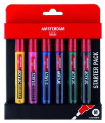 Talens Amsterdam acrylmarkers starterset 6 stuks