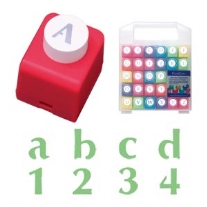 Carl papierponsen alfabet kleine letters 5 mm