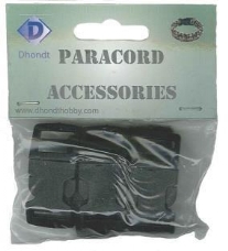 Paracord kliksluiting, 15 mm, 5 stuks, zwart