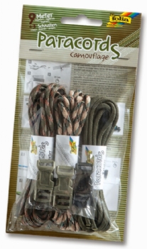 Paracord, assortiment 3 x 3 meter, Camouflage