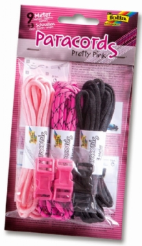 Paracord, assortiment 3 x 3 meter, Pretty pink