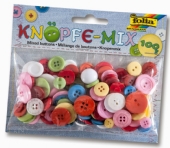 Kunststof knopen, 100 gram, kleurenmix algemeen