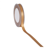 Double face satijnlint, 10 mm, 25 meter, goud