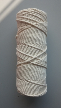 Macramegaren/macrametouw/katoenkoord, 2,5 mm, 75 meter, naturel