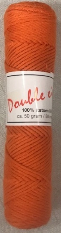 Cotton doubele eight 8/8, katoenen breigaren/haakgaren, 50 gram, oranje