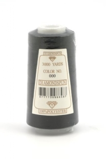 Diamondspun lockgaren, 3000 yards, zwart