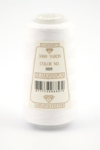 Diamondspun lockgaren, 3000 yards, wit