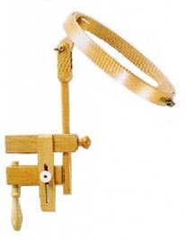 Houten borduurring met tafelklem, 185 mm