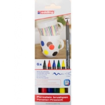 Edding porseleinstiften, assortiment 6 stuks, familie
