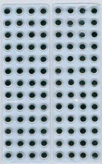 Wiebelogen, zeflklevend, rond, 104 st, 8 mm