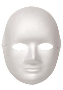 Wit kartonnen masker, vrouw