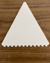 Spatel / lijmstrijker, driekantig, 11 cm
