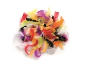 Marabou donsveren, 10-12 cm, 10 gram, mix bonte kleuren