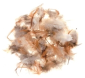 Marabou donsveren, 10-12 cm, 10 gram, natuurkleuren mix