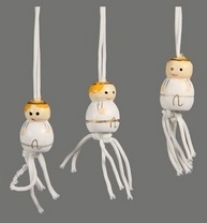 Gelukspoppetjes, engeltje, 15 mm, 10 stuks