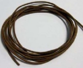 Ronde leerveters, 2 mm, 2 meter, donkerbruin