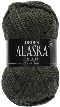 Drops Alaska 100% wol, 50 gram, olijfgroen