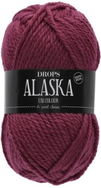 Drops Alaska 100% wol, 50 gram, donker roze