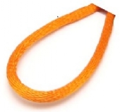 Kumihimo satijnkoord, 2 mm, 10 meter, oranje
